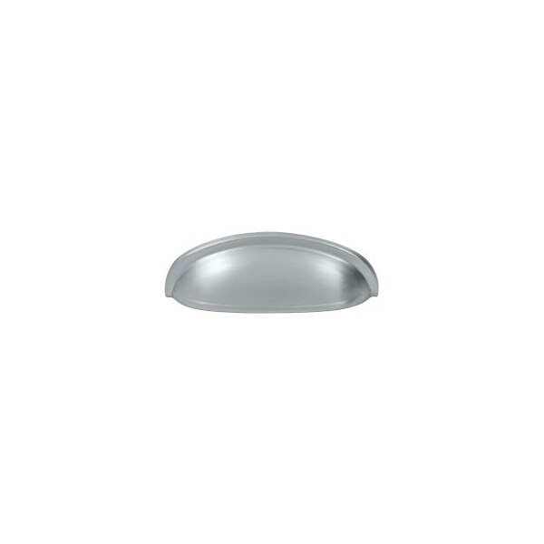 K407U26D Elongated Shell Pull Brushed Chrome, 10PK